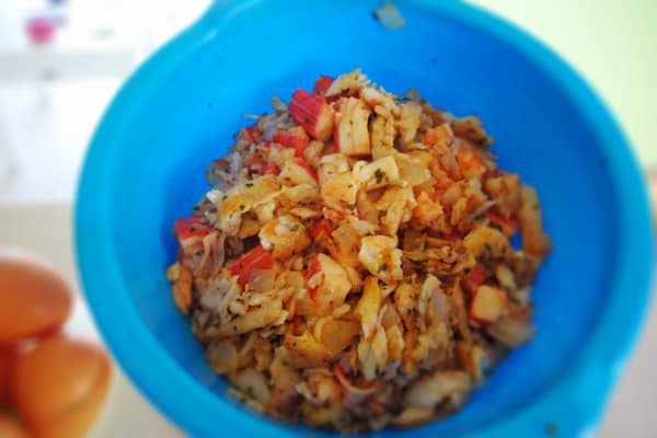 Fish Cake - Mixing All The Ingredients Together