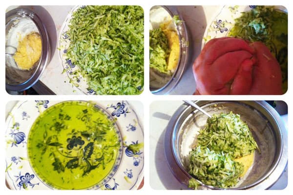 Zucchini Fritters Recipe: Step Two Zucchini Fritters Recipe: Step Two