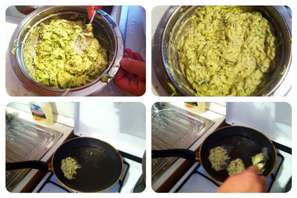 Zucchini Fritters Recipe: Step Three Zucchini Fritters Recipe: Step Three
