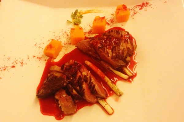 Restaurant Mano Zagreb: Duck breasts in a cranberry sauce