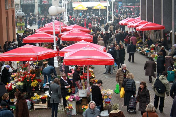 Dolac Market Zagreb: Small flower market