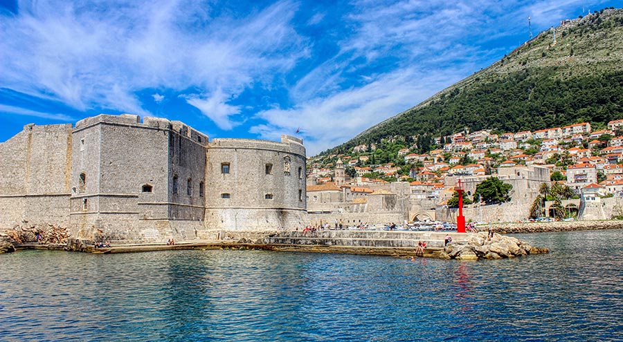 Porporela Breakwater in Dubrovnik
