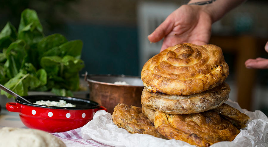 Burek, a speciality of the restaurant Taj Mahal in Dubrovnik