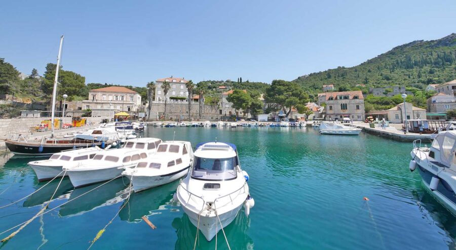Lopud village, leisure boats