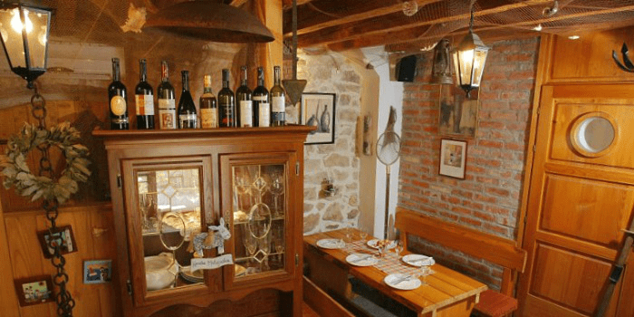 Interior of Konoba Fetivi in Split, Croatia