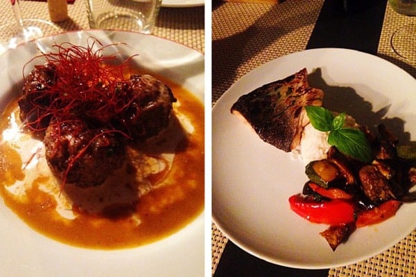 Restaurant Azur Dubrovnik: salmon and meat balls