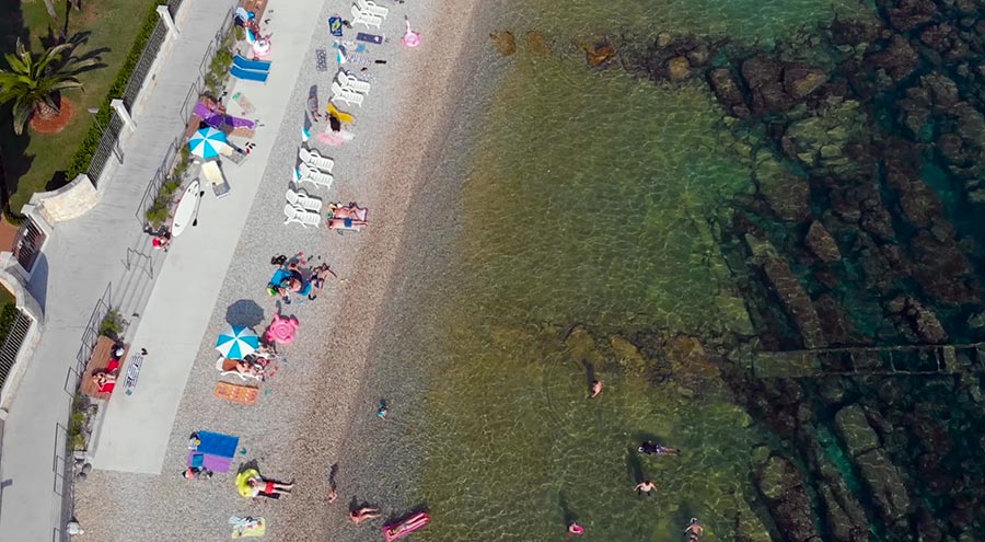 Materada Beach aus der Luft