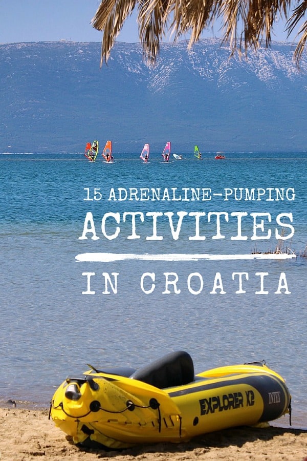Outdoor Activities in Croatia, Illustration for Pinterest