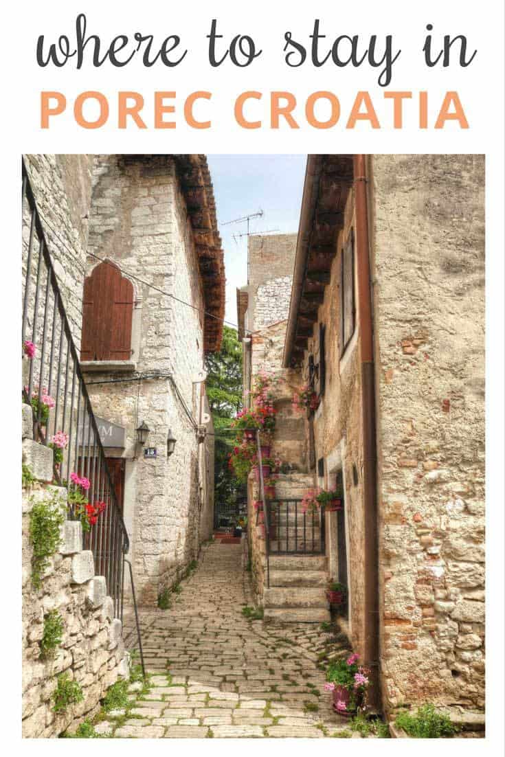 Where To Stay In Porec Croatia, Illustration for Pinterest