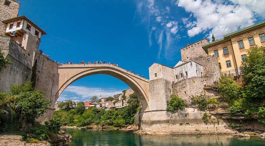 Mostar alte Brücke, Fluss Neretva