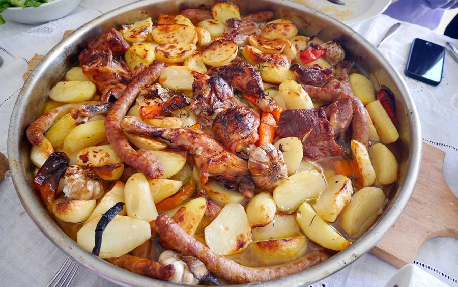 Meat peka, traditional Balkan food