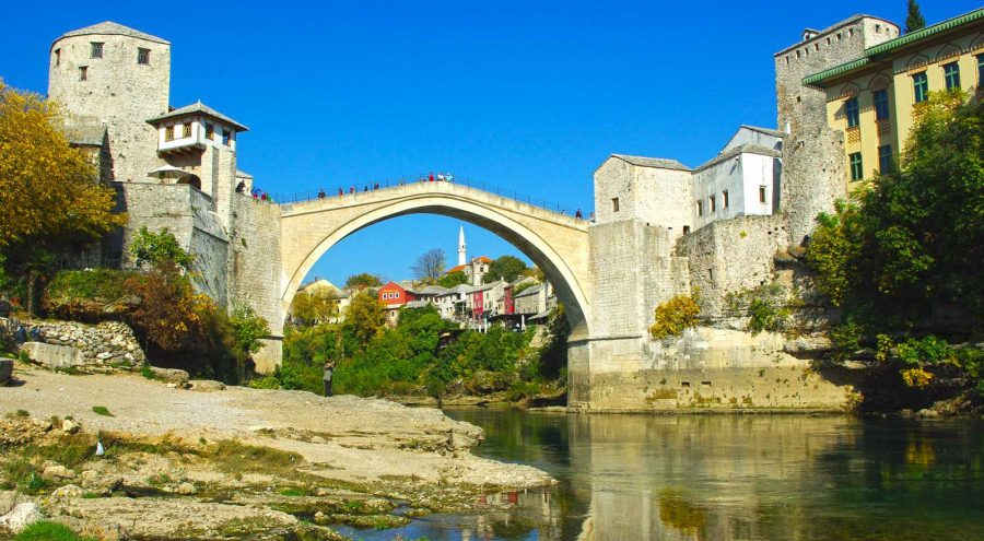 Mostar Bridge, and old town