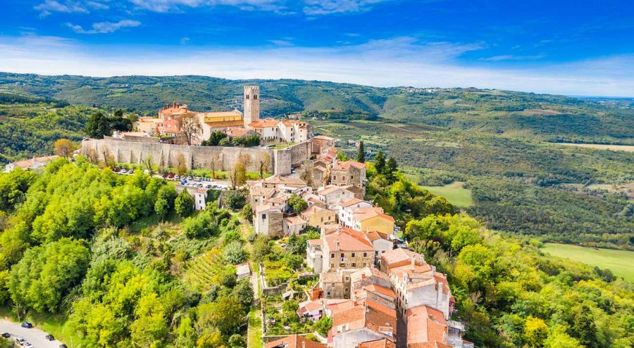 Motovun, bird's eye view