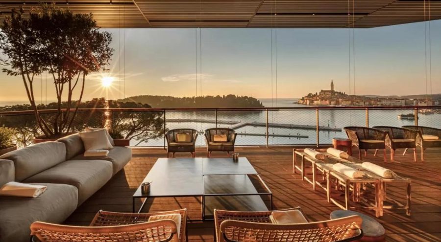 Grand Park Hotel Rovin, Lobby bar, View over Rovinj