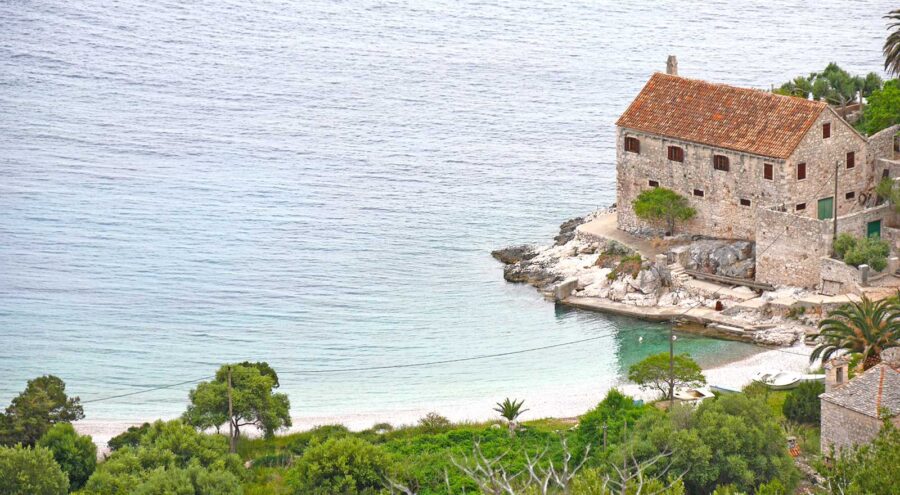 Dubovica Beach, Hvar, photo taken from the road above