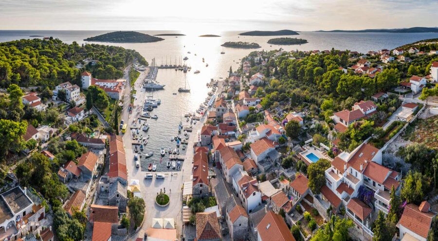 Maslinica airview, Solta Island, croatia