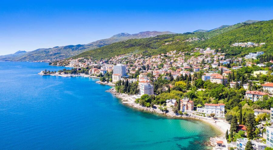 Opatija Croatia view from the air