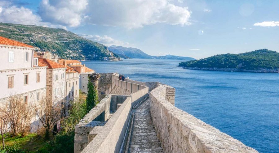 Dubrovnik town walls, the view to the south