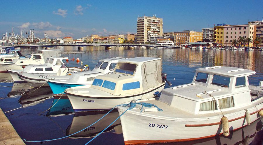 Footbridge and harbor, Zadar, Croatia