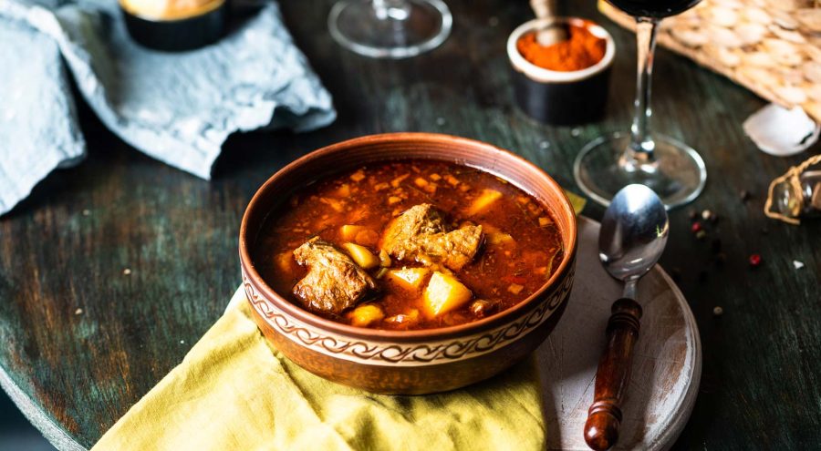 Cobanac, traditional meat stew from Croatia's Slavonija region