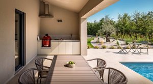 Villa Nux, Porec, Croatia, Outdoor Kitchen and Dining Area
