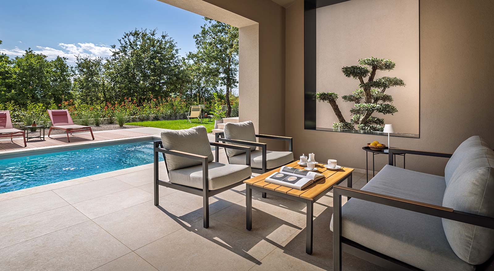 Villa Nux, Porec, Croatia, Outdoor Lounge Area