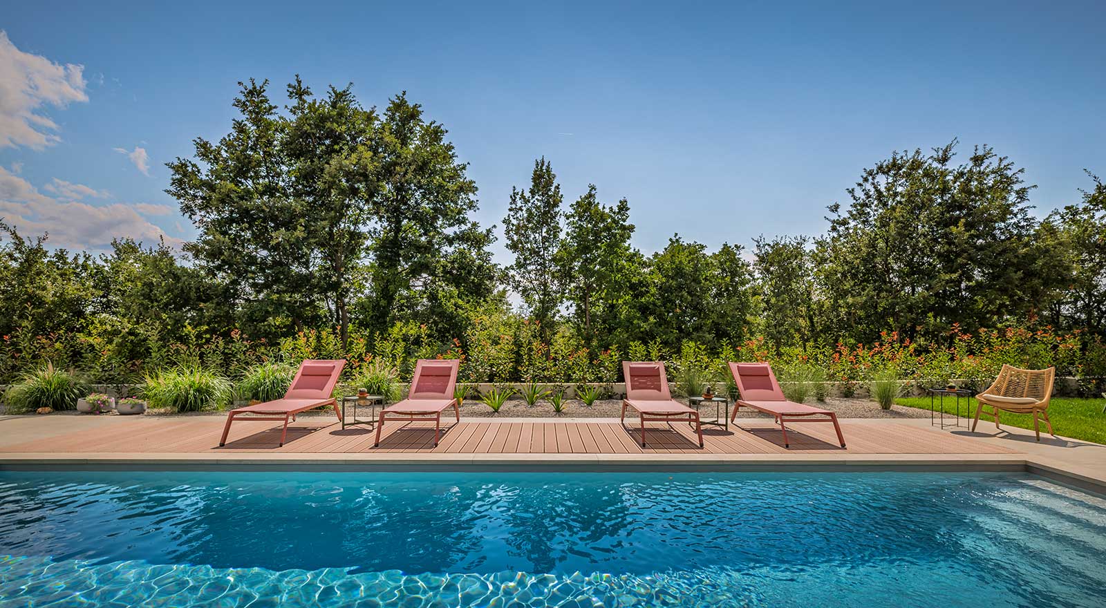 Villa Nux, Porec, Croatia, Heated Swimming Pool with Deck Chairs